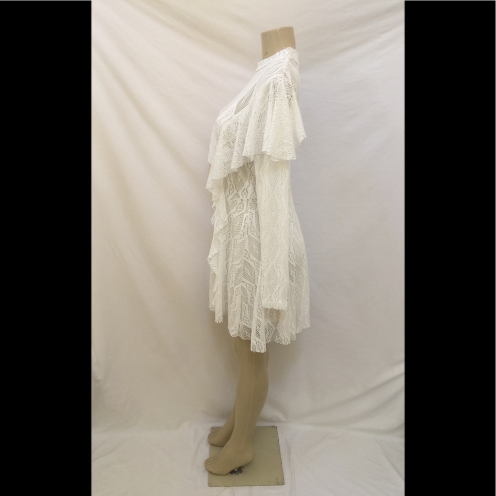 NWT Free People Size Small White Lace Dress - Picture 7 of 9